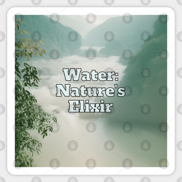 Water: Nature's Elixir Sticker by BrewBureau